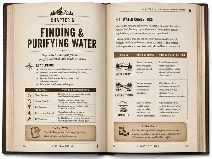 Survive and Thrive Chapter 06 preview: Finding & Purifying Water