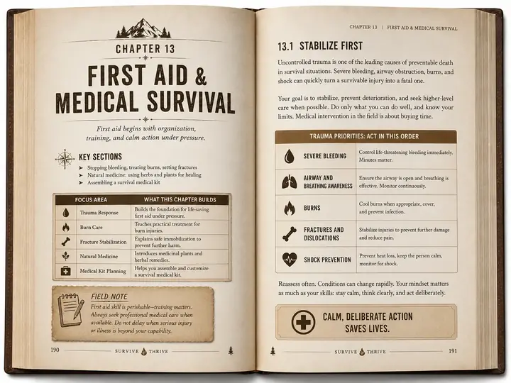 Survive and Thrive Chapter 13 preview: First Aid & Medical Survival