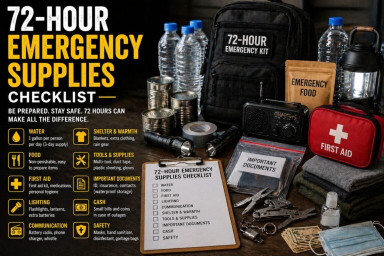 72-Hour Emergency Supplies Checklist: What to Gather Before You Actually Need It