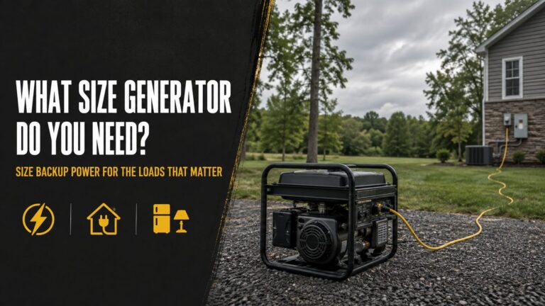 What Size Generator Do I Need for a Power Outage?